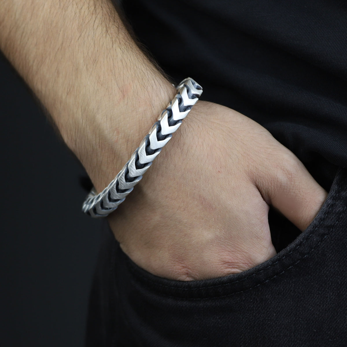925 Solid Silver Curb Chain Bracelet, Heavy Franco Chain Bracelet, 10MM Handmade Chain Bracelet Curb Link Bracelet, Unique Men Chain Gift