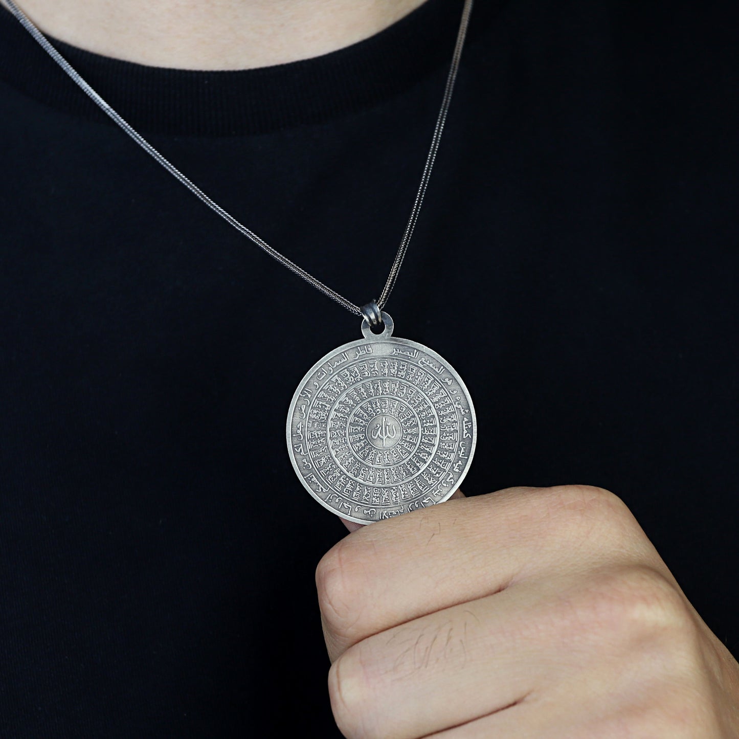 Silver Handmade Islamic Quran Necklace Protective Necklace Silver Surah Necklace