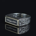 925 Sterling Silver 925 Sterling Silver Men’s Islamic Arabic Signet Ring, 925K Sterling Silver Ring, Handmade Jewelry