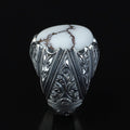 Men Handmade Buffalo Turquoise Gemstone Engraved Ring