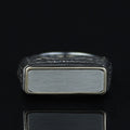 925 Sterling Silver Men’s Engraved Custom Signet Ring, Rectangular Engraved Statement Ring, Turkish Handmade Jewelry