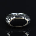 925 Sterling Silver Black Onyx Ring for Men, Vintage Oval Black Stone Signet Ring, Engraved  Style Statement Ring, Intricate Floral Side Design