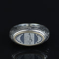 925 Sterling Silver Men’s Arabic Calligraphy Signet Ring, Oval Engraved Statement Ring, Vintage Islamic Style Ring, Intricate Floral Filigree Design