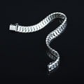 Men Silver Elegant 10mm Curb Chain Gourmet Bracelet