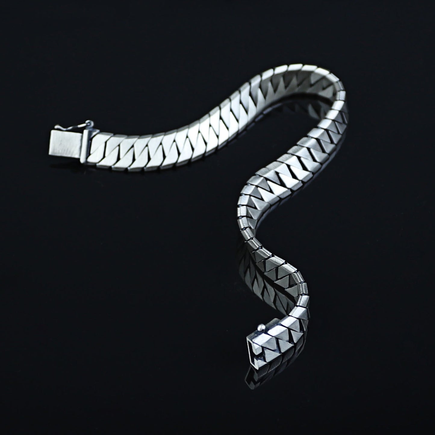 Men Silver Elegant 10mm Curb Chain Gourmet Bracelet