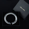 Men Silver Elegant 10mm Curb Chain Gourmet Bracelet
