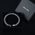925 Sterling Silver Byzantine Heavy Chain Elegant Men Bracelet