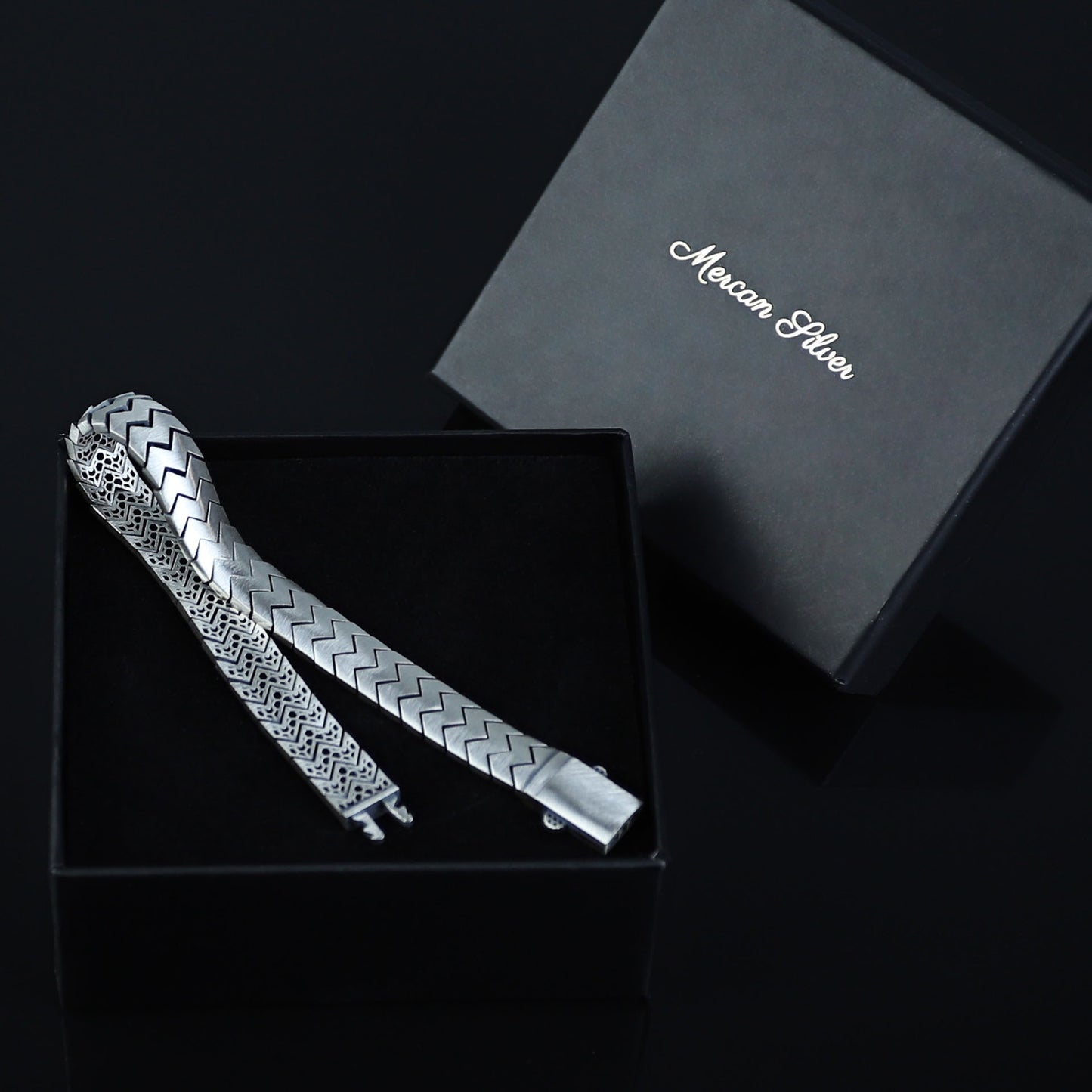 Men Silver Snake Gourmet 10mm Chain Bracelet