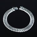 Men Silver Elegant 10mm Curb Chain Gourmet Bracelet