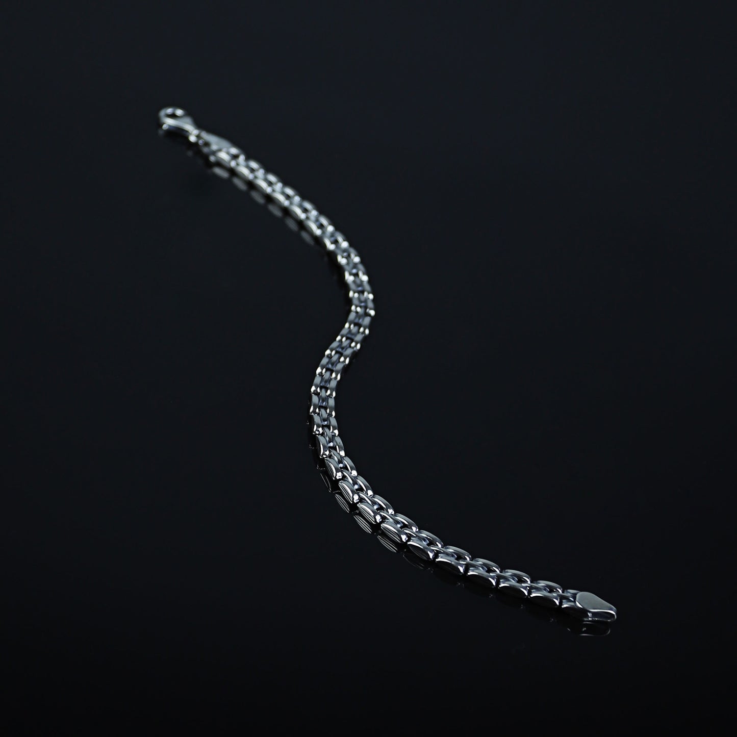 925 Solid Silver Watch Strap Chain Bracelet