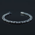 925 Sterling Silver Byzantine Heavy Chain Elegant Men Bracelet