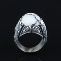 Men Handmade Buffalo Turquoise Gemstone Engraved Ring