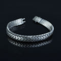 Herren Silber Schlange Gourmet 10mm Kettenarmband