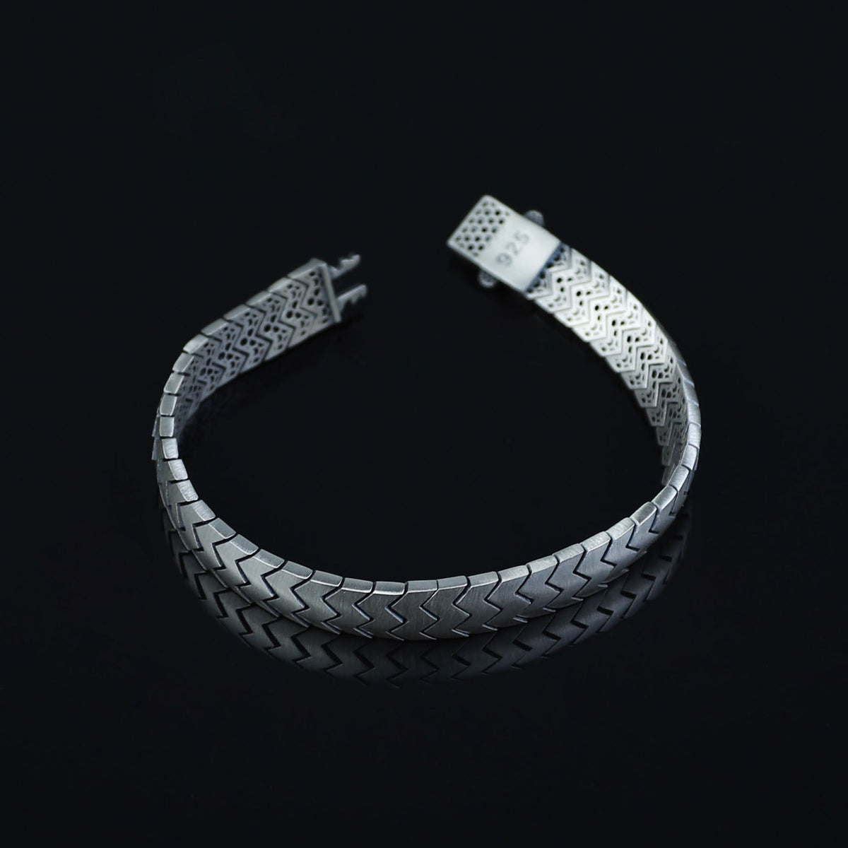 Herren Silber Schlange Gourmet 10mm Kettenarmband
