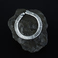Men Silver Elegant 10mm Curb Chain Gourmet Bracelet