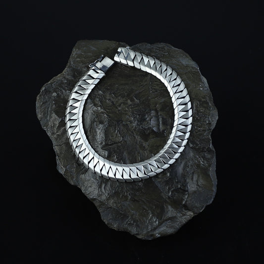 Men Silver Elegant 10mm Curb Chain Gourmet Bracelet