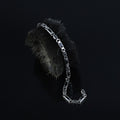 Byzantinische Kette aus Silber mit Onyx-Edelstein und Gravur