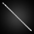 Pulsera con llavero griego de plata maciza