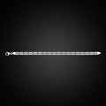 Pulsera con llavero griego de plata maciza