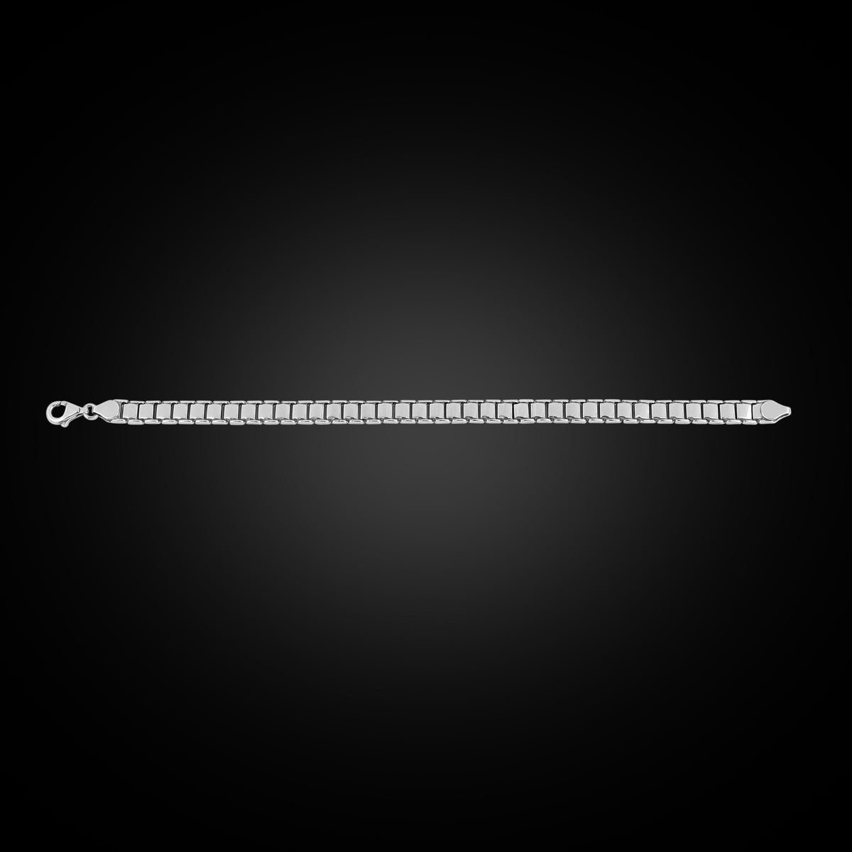 Men Solid Silver Elegant Chain Link Bracelet