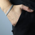 Men Silver Elegant 10mm Curb Chain Gourmet Bracelet