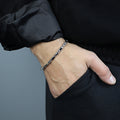 Byzantinische Kette aus Silber mit Onyx-Edelstein und Gravur