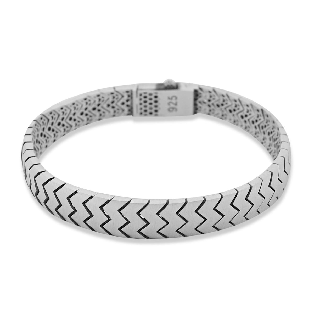 Herren Silber Schlange Gourmet 10mm Kettenarmband