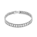 Men Solid Silver Elegant Chain Link Bracelet