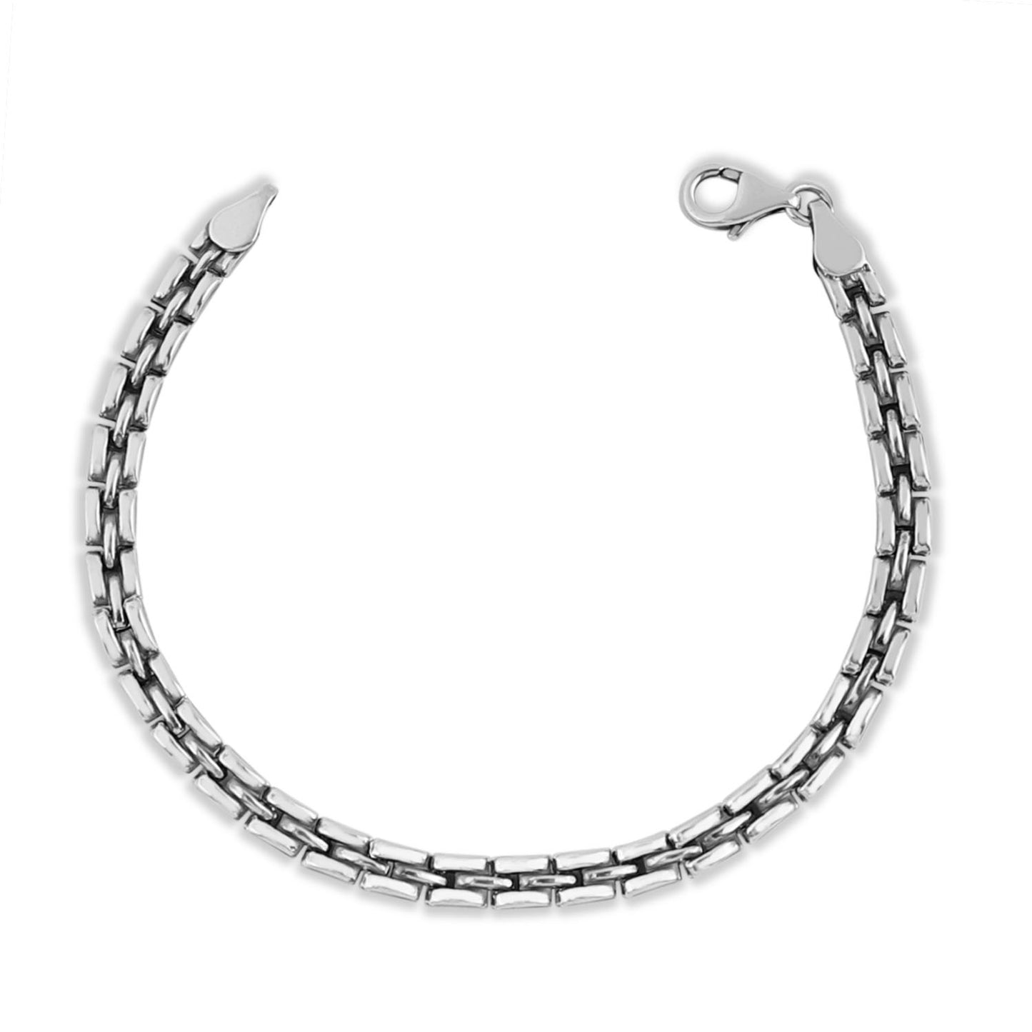 925 Solid Silver Watch Strap Chain Bracelet