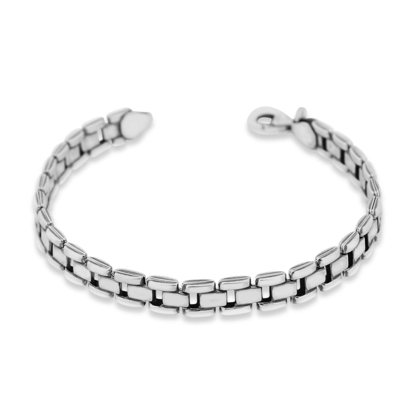 Men Handmade Solid Silver Elegant Chain Bracelet
