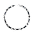 Byzantinische Kette aus Silber mit Onyx-Edelstein und Gravur