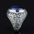 Men 925 Silver Blue Tiger Eye Men Ring, Handmade Silver Men Ring, Handmade Silver Ring, Ottoman Style Ring, 925K Silver Ring, Men Jewelry