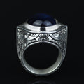 Men 925 Silver Blue Tiger Eye Men Ring, Handmade Silver Men Ring, Handmade Silver Ring, Ottoman Style Ring, 925K Silver Ring, Men Jewelry