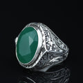 925 Silver Men Emerald Gemstone Ring, Handmade Engraved Men Ring, Green  Stone Men Ring, Father Day Gift, Husband Gift, 925k Silver
