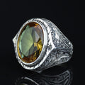 925 Silver Sultanite Stone Ring, Men Natural Sultanite Ottoman Style Ring, Man Handmade Silver Ring, 925k Sterling Silver Ring , Gift For Him