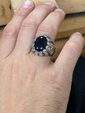 Star Stone Ring for Men – Handmade Vintage Style 925 Sterling Silver