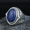 925 Silver Natural Lapis Lazuli Ring, Turkish Handmade Lapis Ring, Blue Lapis Lazuli Ring, Ottoman Style Ring , 925k Sterling Silver Ring