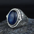 Men 925 Silver Blue Tiger Eye Men Ring, Handmade Silver Men Ring, Handmade Silver Ring, Ottoman Style Ring, 925K Silver Ring, Men Jewelry