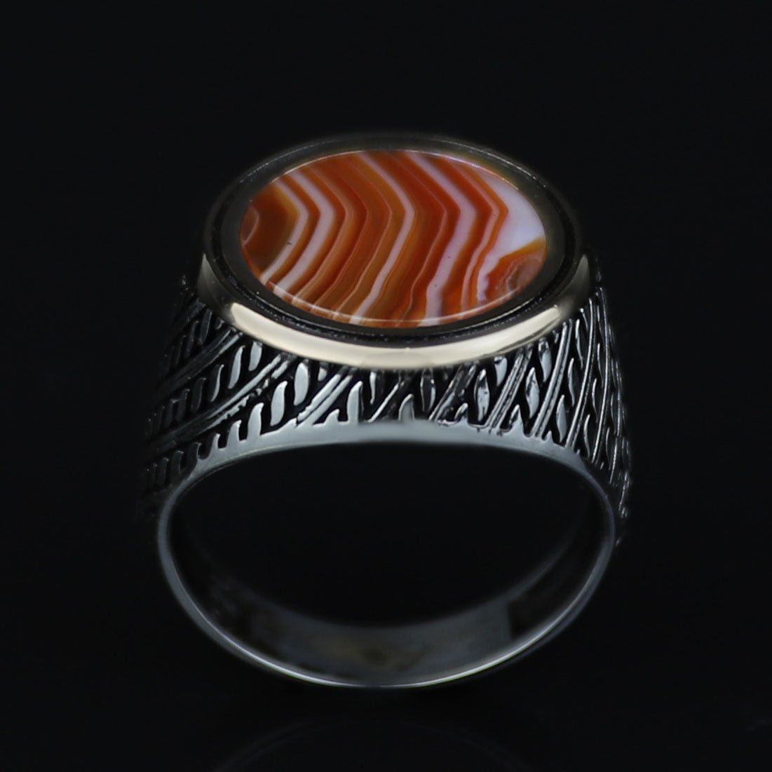 Silver Classic Red Agate Ring , Round Silver Aqeeq Carnelian Gemstone Ring , Father Day Gift, Men Ottoman Style Handmade Ring , 925k Silver