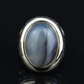 925 Silver Yemen Agate Stone Ring, Natural Agate Gemstone Ring, Rurkish Handmade Silver Ring, 925k Sterling Silver Ring, Gift For Him