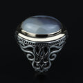 925 Silver Yemen Agate Stone Ring, Natural Agate Gemstone Ring, Rurkish Handmade Silver Ring, 925k Sterling Silver Ring, Gift For Him