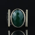 Emerald Gemstone Islamic Silver Men Rings , Handmade Muslim Men Ring, Green Zircon Men Ring, Father Day Gift, Husband Gift, 925k Silver
