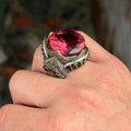 925 Sterling Silver Sultanite Ring for Men – Color Changing Gemstone