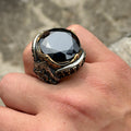 925 Sterling Silver Black Diamond Ring for Men – Vintage Ottoman Style