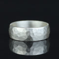 925 Silver Floral Engraved Ring, Nature Inspired Engraved Silver Ring, Handmade Turkish Jewelry, Vintage Hammered Band Ring, Wide Band Ring