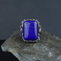 Men Handmade Lapis Lazuli Ottoman Style Ring