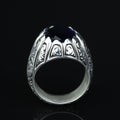 925 Sterling Silver Sapphire Ring for Men – Vintage Ottoman Style