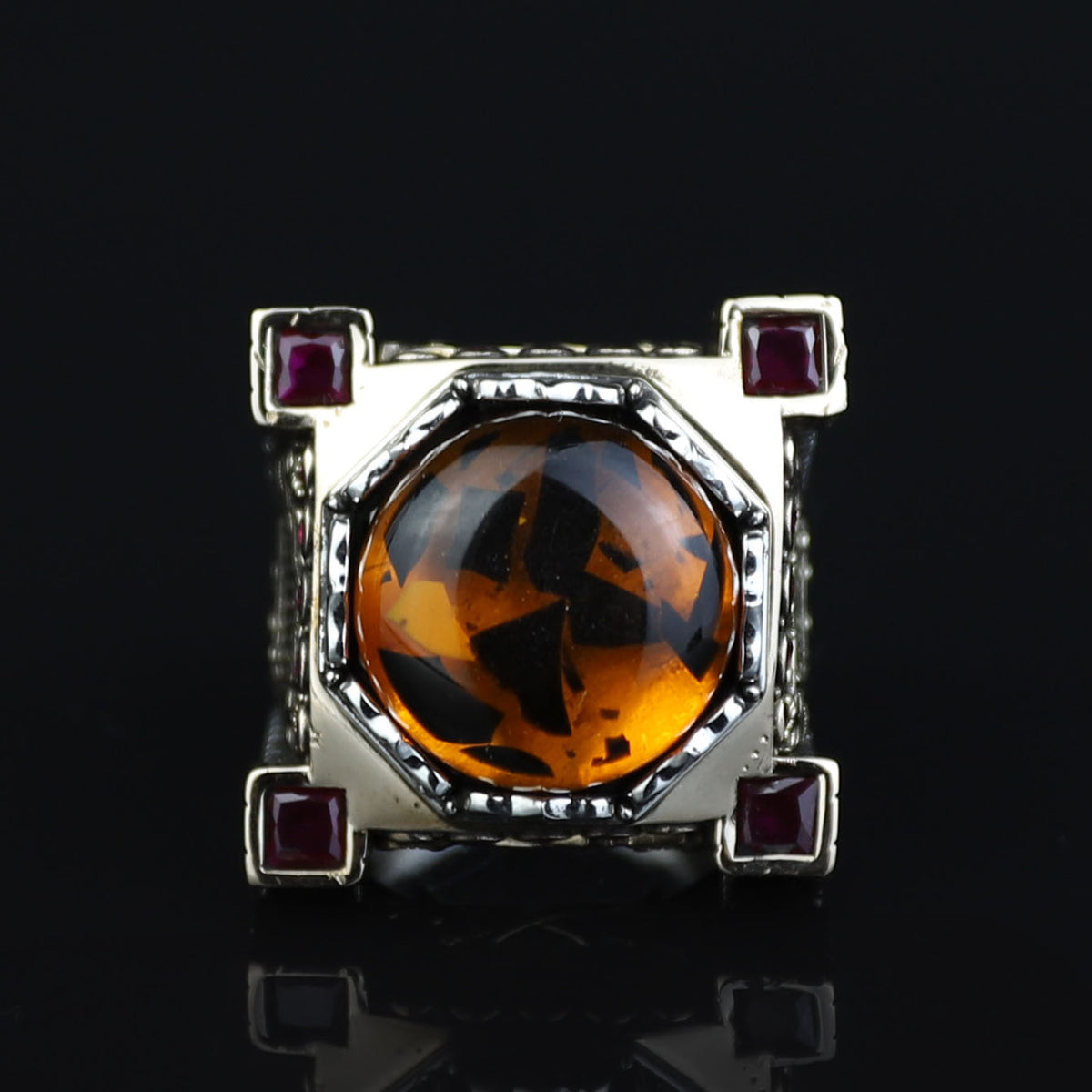 Turkish Handmade Agate Ring, Sword Figured 925 Silver Ring, Axe Figured Gemstone Ring,Genuine Agate Men Vintage Ring