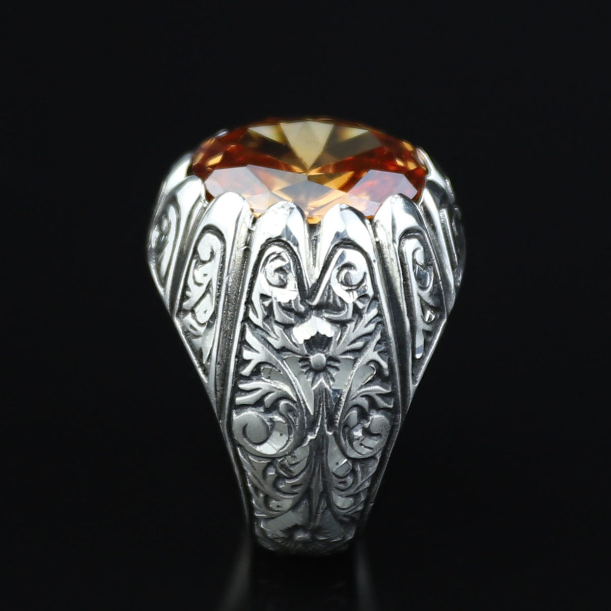 925 Sterling Silver Sultanite Ring for Men – Vintage Signet Style