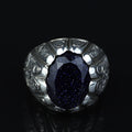 Star Stone Ring for Men – Handmade Vintage Style 925 Sterling Silver